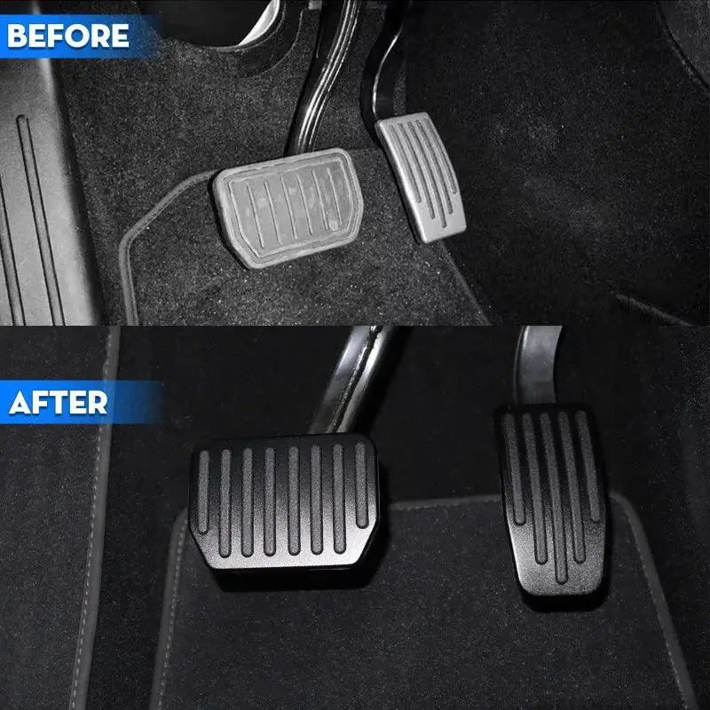 Futhope Tesla Model 3 Y Pedal Covers Litchi Grain Anti Slip