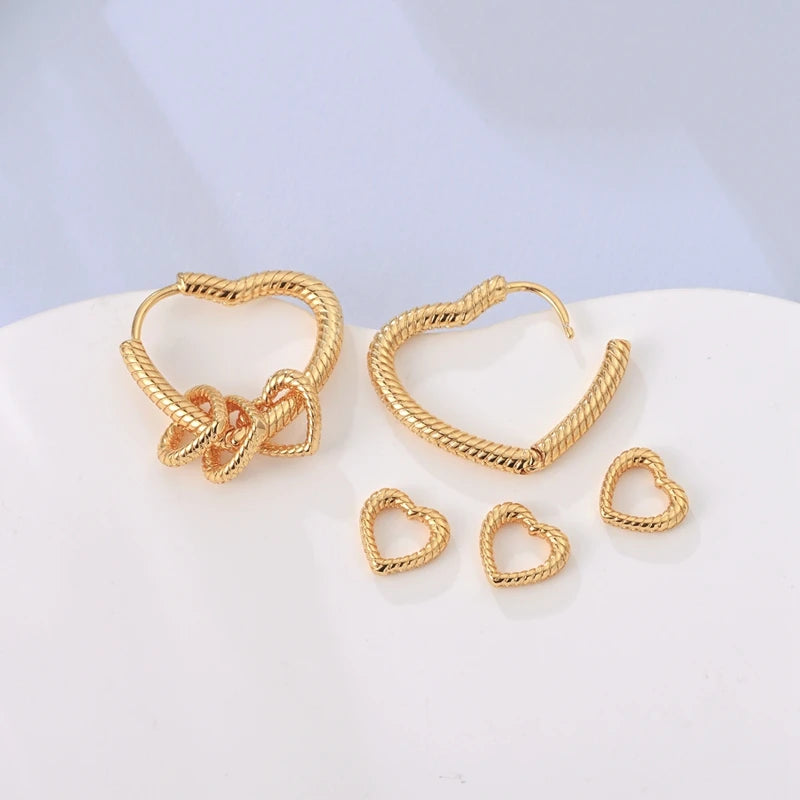 Silver Plated Earrings Rose Gold