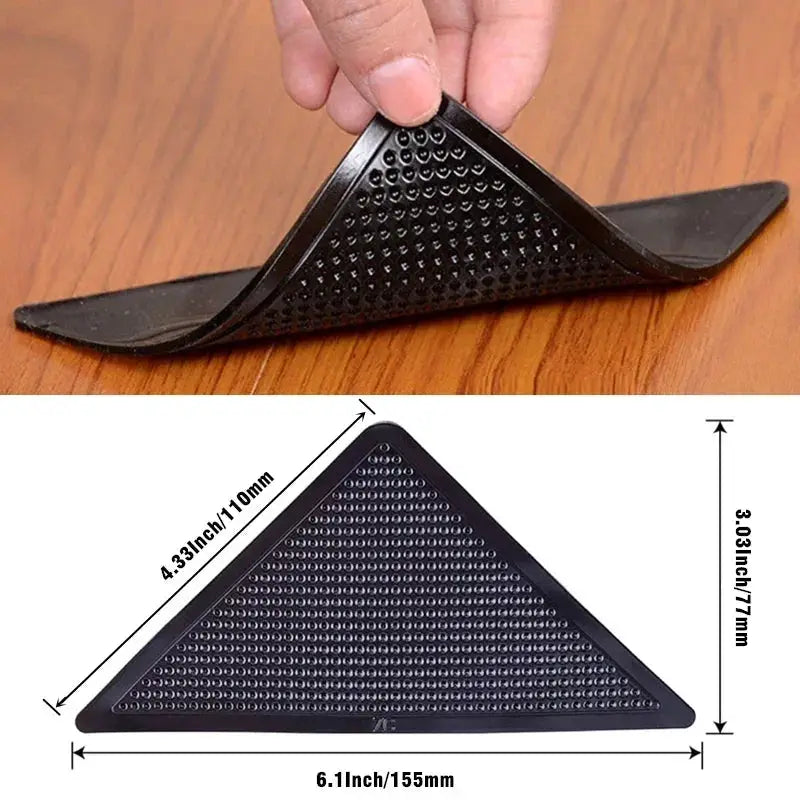 Triangle Rug Gripper Set 4 To 8 Piece Washable Anti Slip Mat