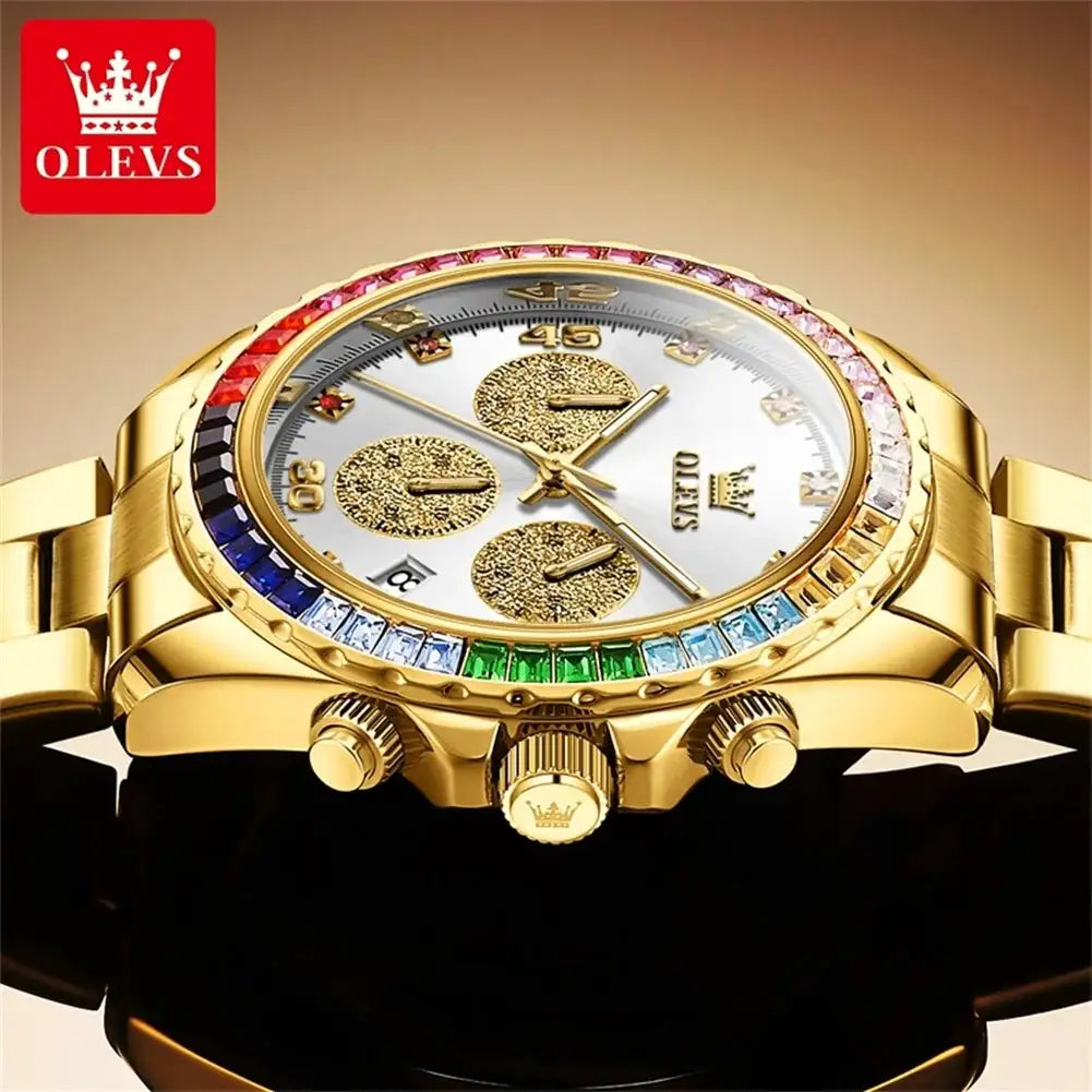 Olevs Men Rainbow Dial Quartz Watch — product image 2