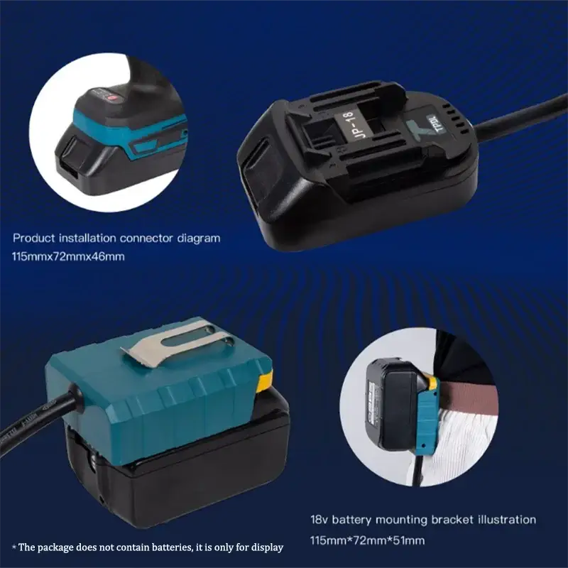 Battery Extension Cord 150cm for Makita Bosch Milwaukee