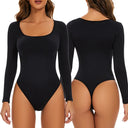 GUUDIA Women's Seamless Tummy Control Bodysuit Open Crotch