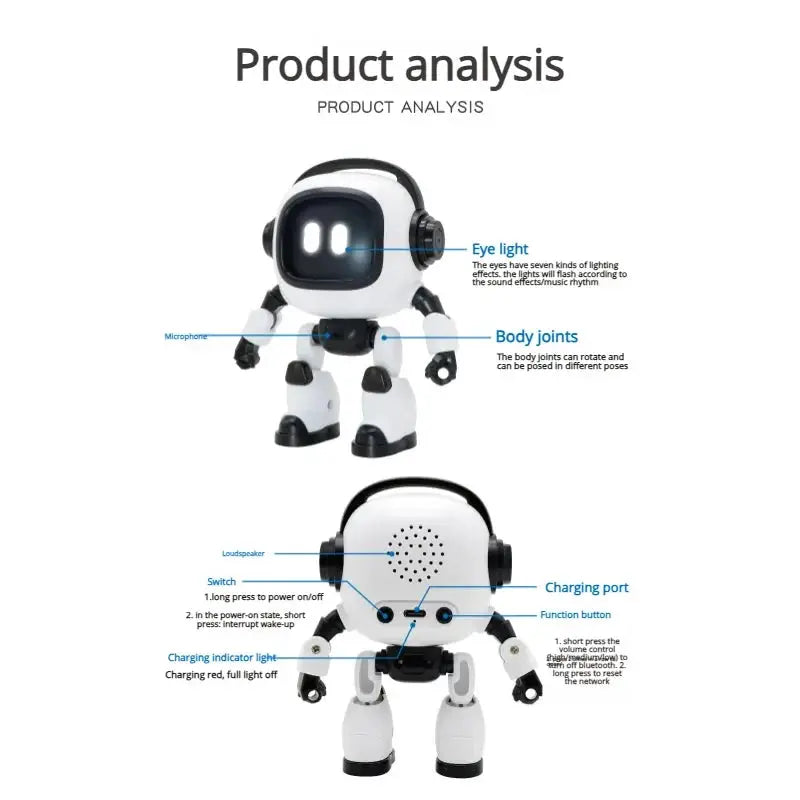 AI Desk Robot With Voice Recognition For Kids Screen Free Language Practice
