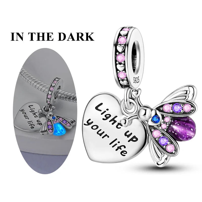 Sterling Silver Charm Bead Firefly
