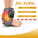 Portable Air Compression  Ankle Foot Massager 4 Intensity Airbag Levels Foot Massage Device Heated Ankle Wrap