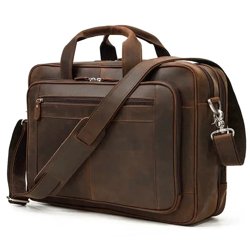 Leather Briefcase for Work Travel — product view 10