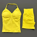 Women Seamless Yoga Set With Tummy Control Shorts