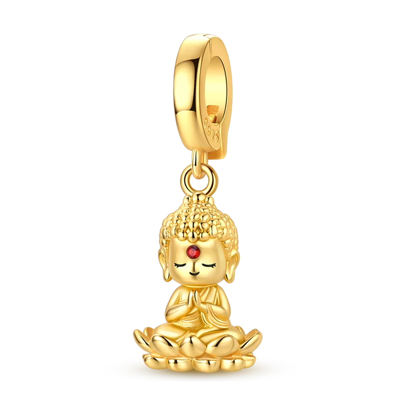 Sterling Silver Golden Clover Charm
