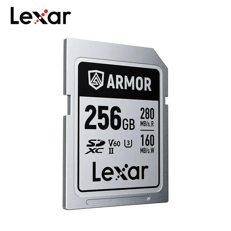 Lexar ARMOR SILVER PRO SDXC UHS-II Card V60 SDXC Memory Card 128GB 256GB Max 280Mb/s High Speed 6K Video Card for Camera