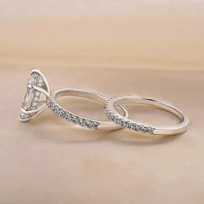 Moissanite Ring in Sterling Silver Horse — product view 2
