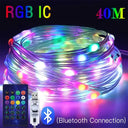 40M IP65 Bluetooth RGBIC LED String Lights Outdoor Festoon Decor Mood Glow