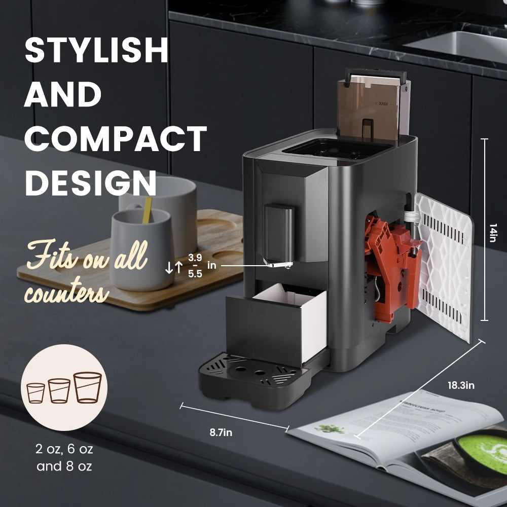 Mcilpoog Fully Automatic Espresso Machine,Compact Automatic — product view 6