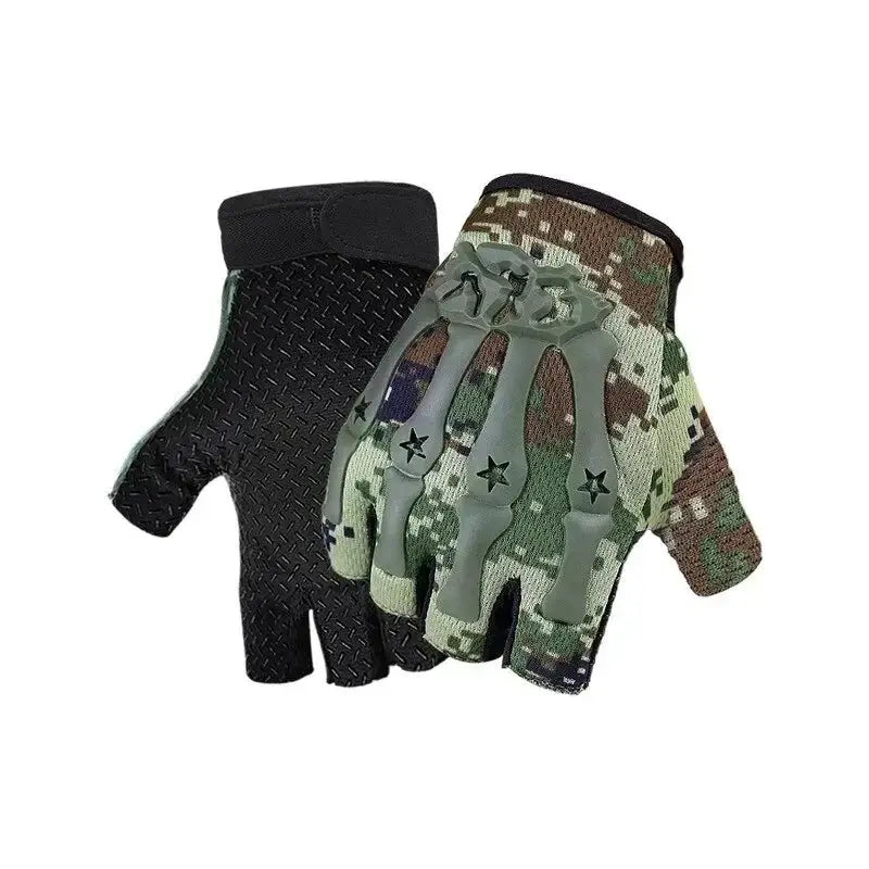 Riding Fingerless Gloves Non Slip Half Finger For Motorcycle