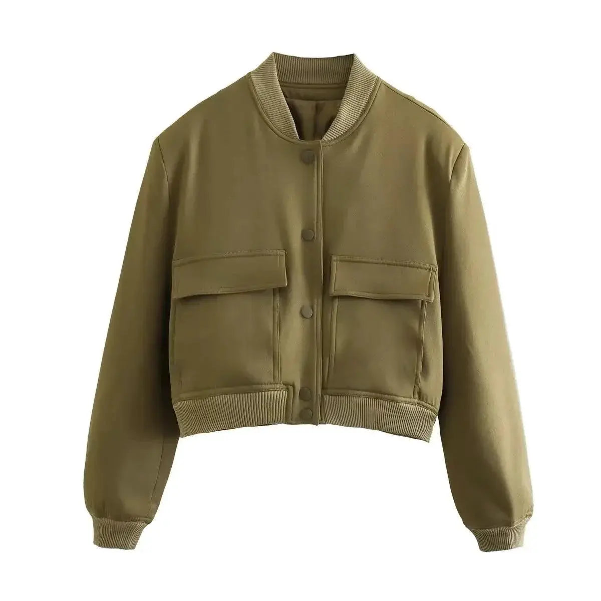 Willshela Women Stylish Bomber Jacket Trendy V Neck Coat