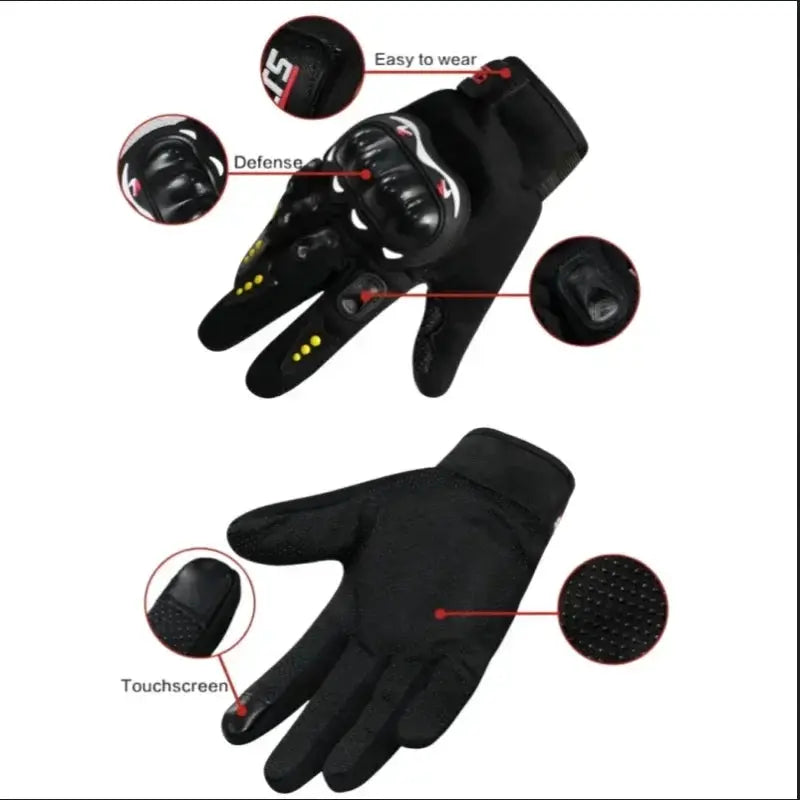 Full Finger Motorcycle Gloves Men Touch Screen Cycling Gear