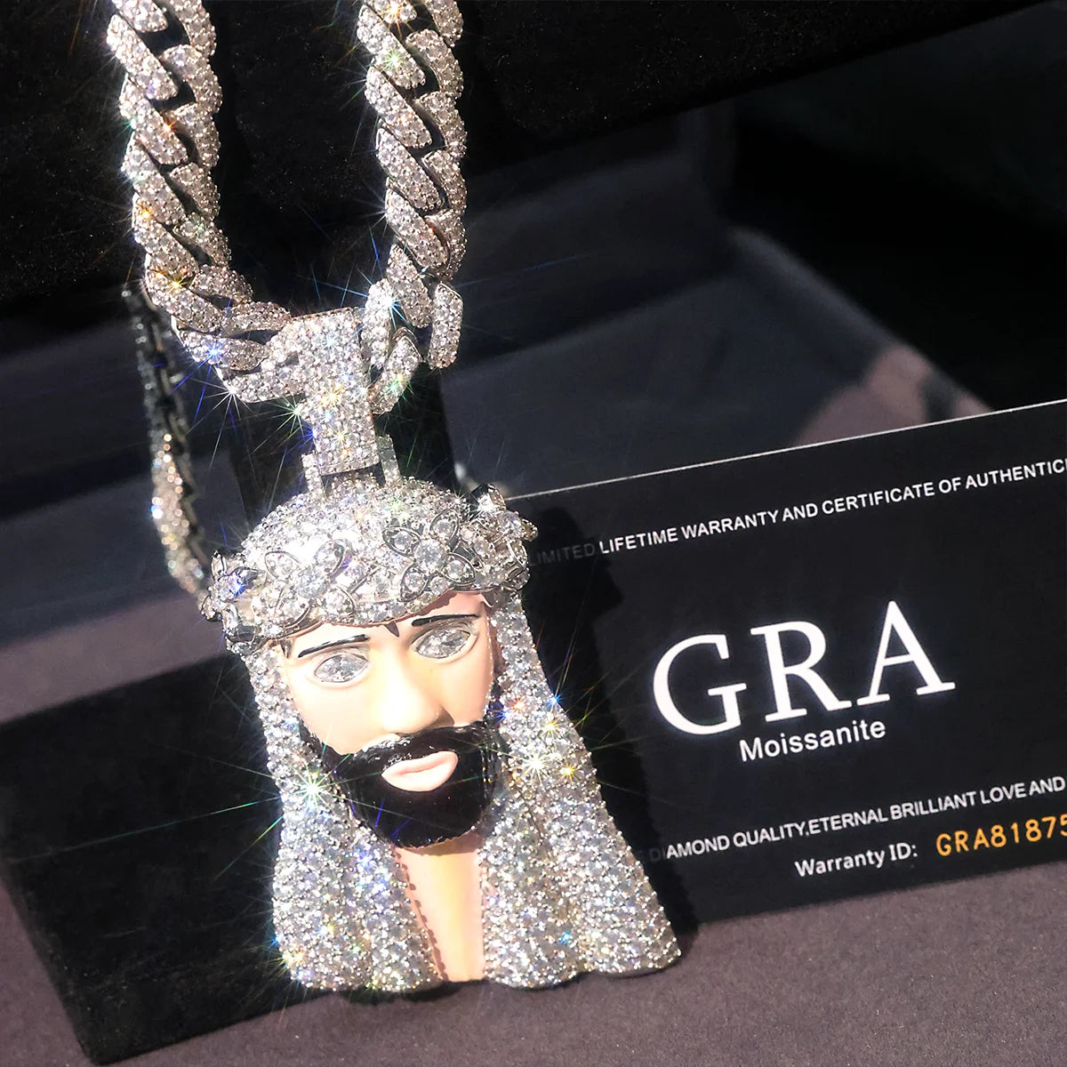 Iced Out Enamel Jesus Face