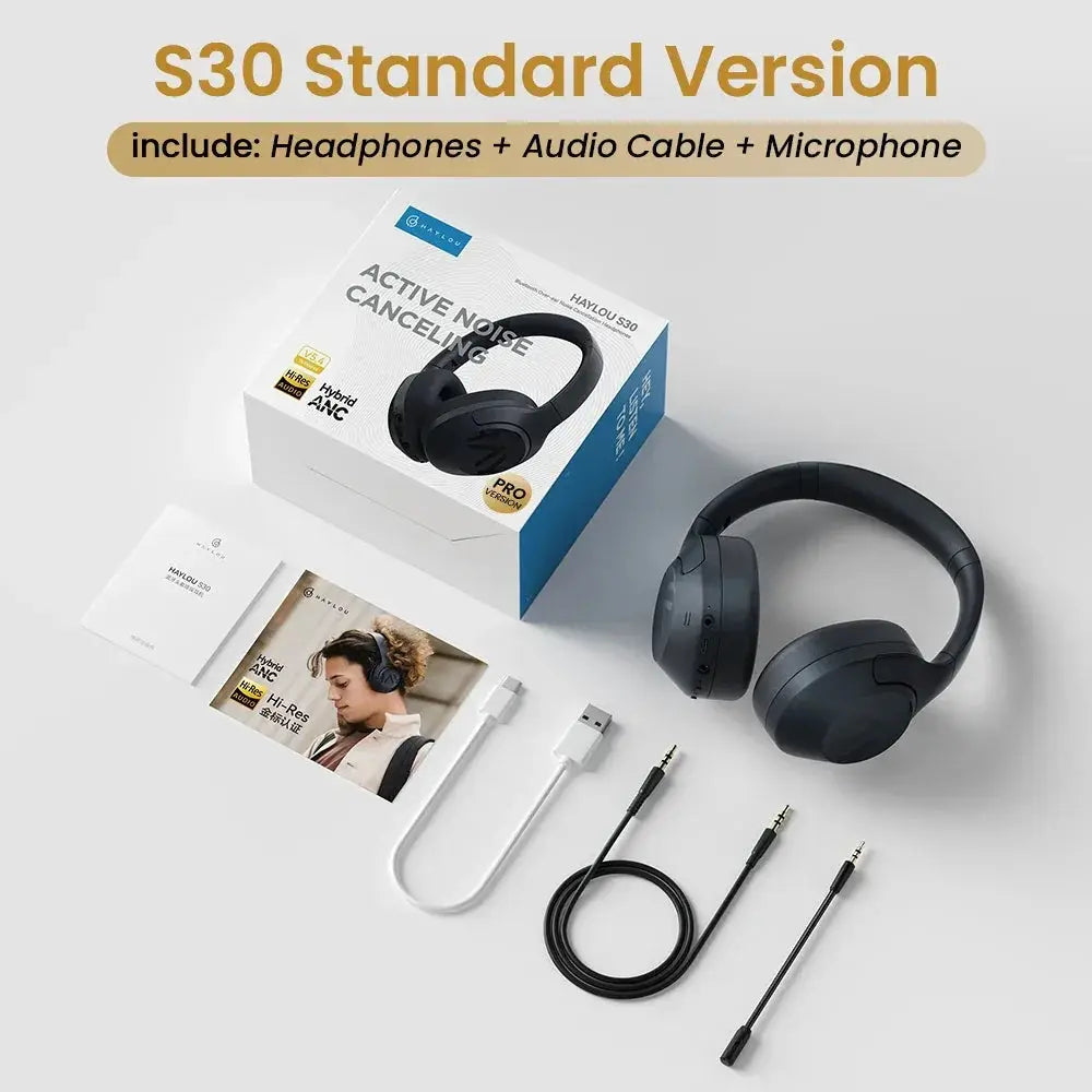 Haylou S30 Wireless Bluetooth 5.4 Headphones 80H Playtime