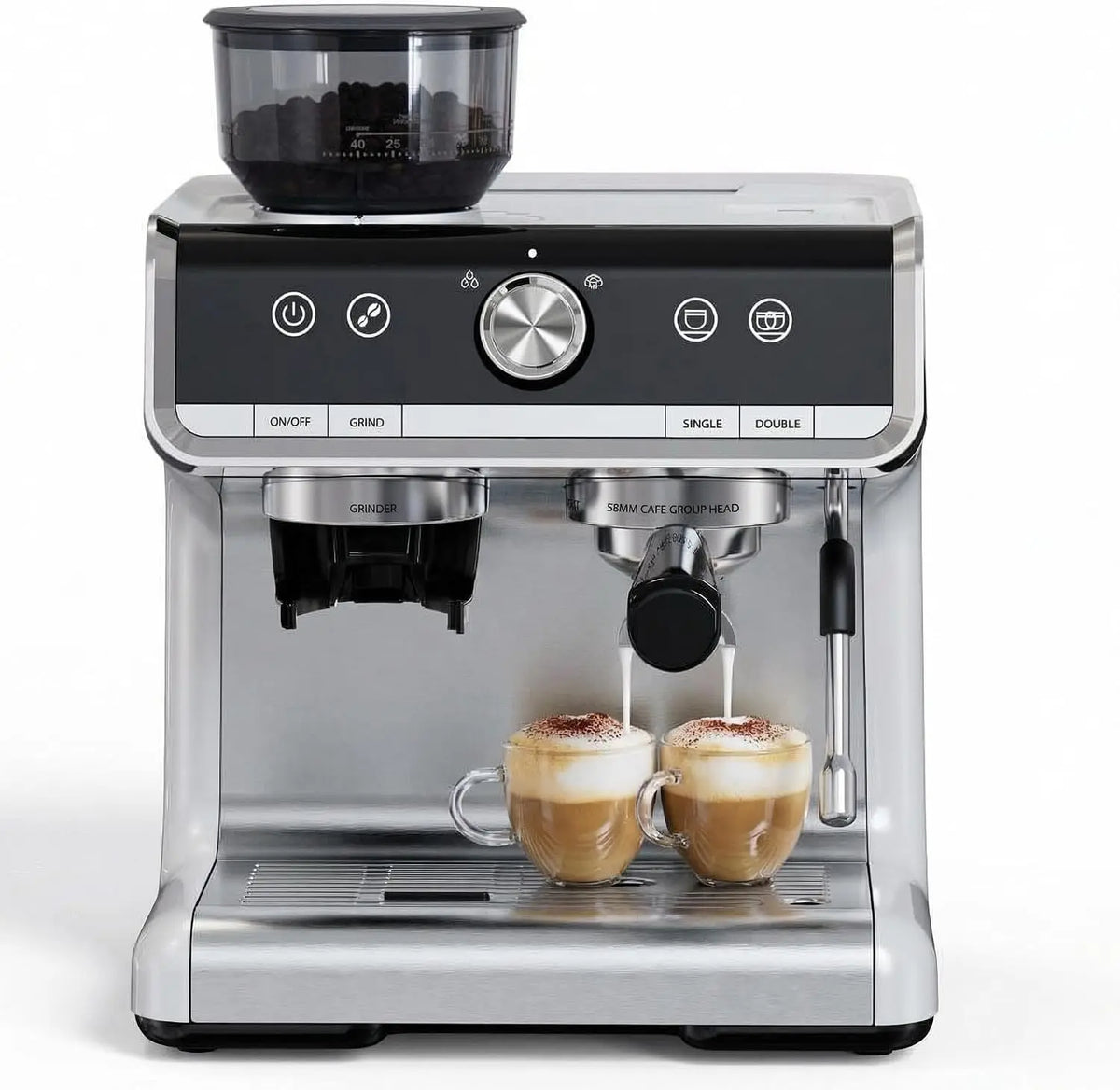 Espresso Machine with Conical Burr Grinder PID Temperature — product view 1
