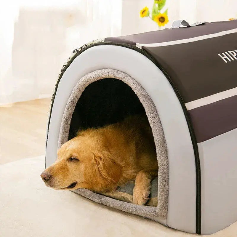 Winter Cozy Foldable Dog House Bed For Small Dogs All Season