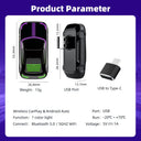 CarAiBOX RGB Mini Wireless CarPlay and Android Auto Adapter Plug and Play