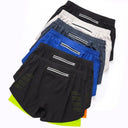 Men Quick Dry Double Layer Running Shorts Black