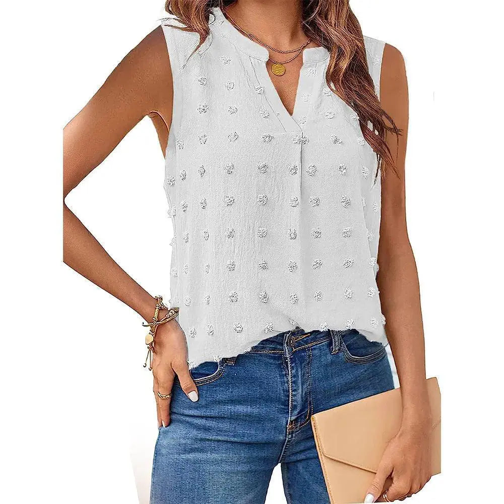 Chic V Neck Tank Top Elegant Staple for Women's Fashion