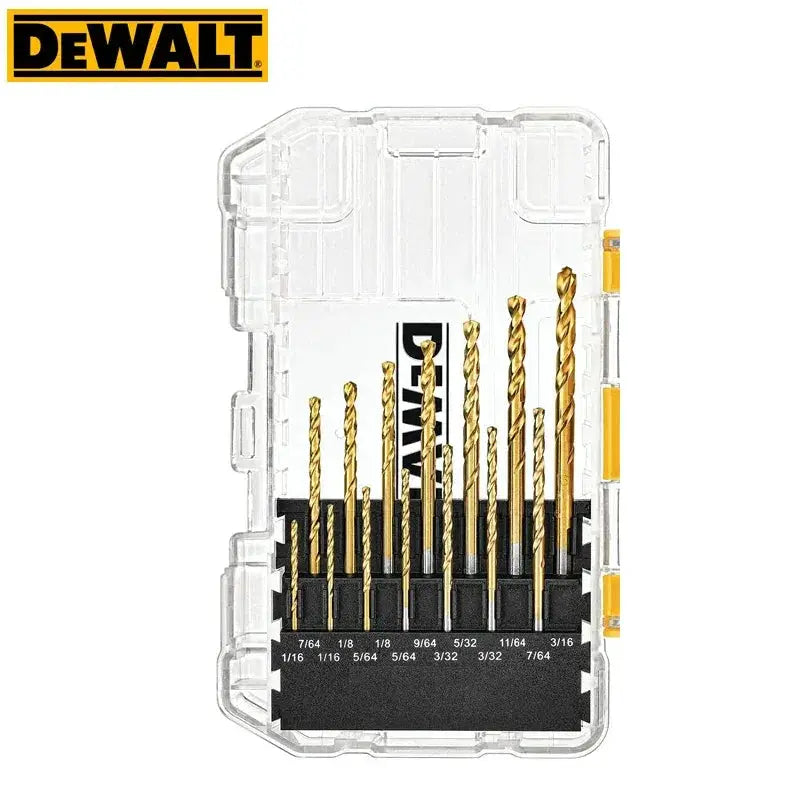 21 Piece Titanium Drill Bit Set for Wood Metal Plastic