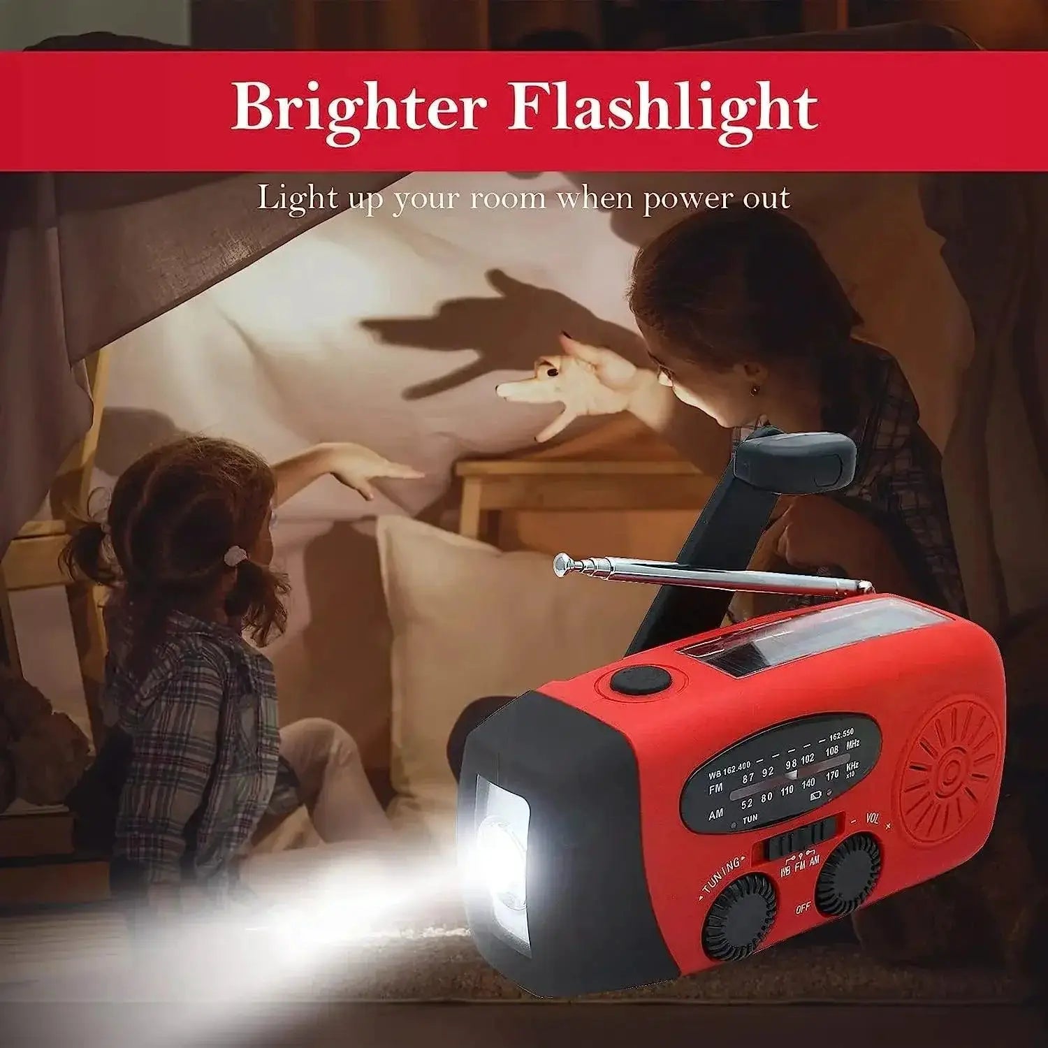 Solar Crank Radio Light Portable Emergency Survival Kit