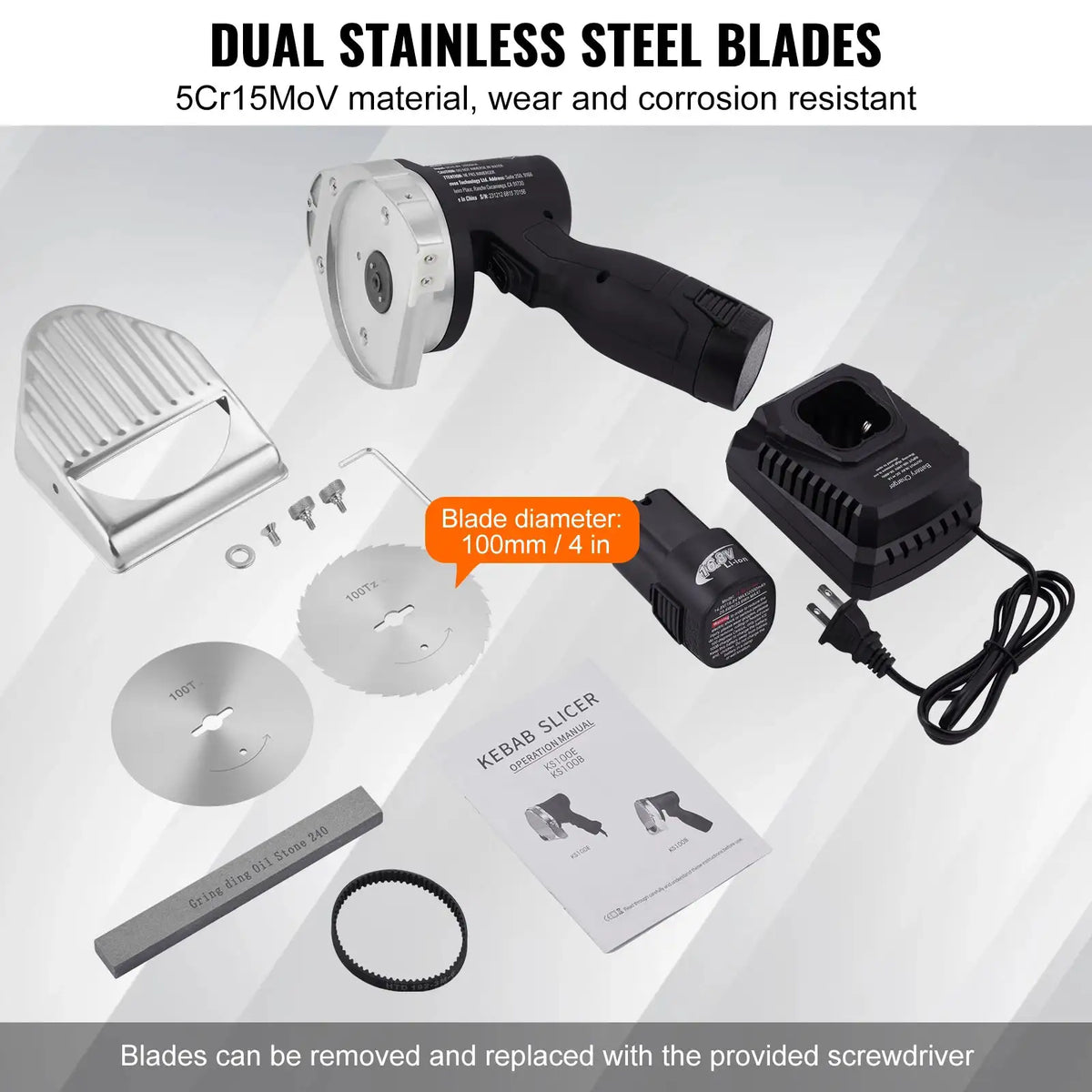 SucceBuy Electric Shawarma Knife, Cordless Battery Professional — product view 5
