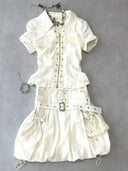 Bold Style Two Piece Dress Set For Teens