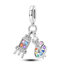 Silver Plated Charm Beads Bracelet