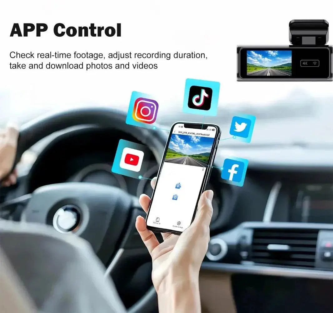 Ultra HD 4K Car Dash Cam With WIFI DVR Night Vision 24H Parking GPS - stepyours.com
