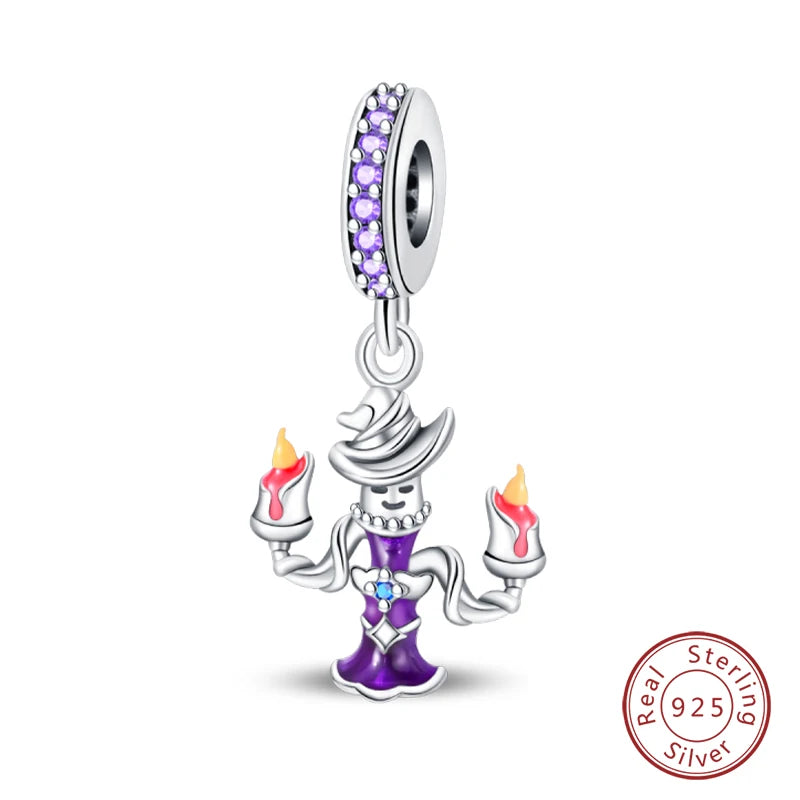 Sterling Silver Halloween Luminous Skull