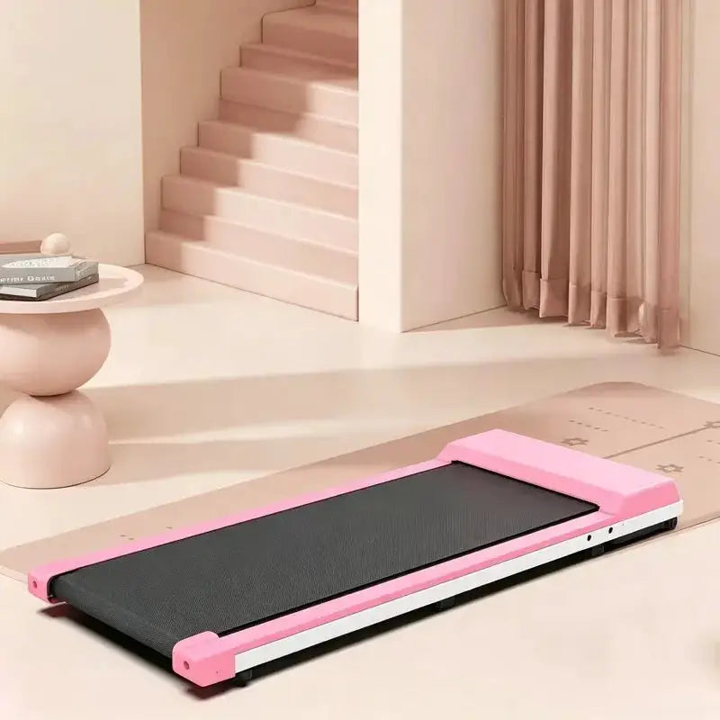 Portable Foldable Pink Indoor Silent Home Treadmill for Fitness Training and Professional Workouts