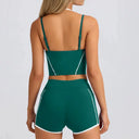 Sports Set Women Yoga Running Vest Shorts Bra High