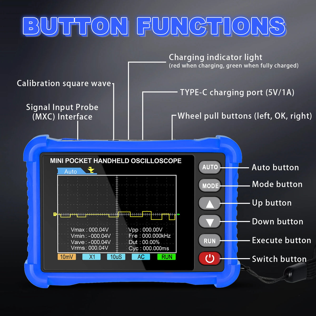 Holdpeak Hp Digital Oscilloscope Khz