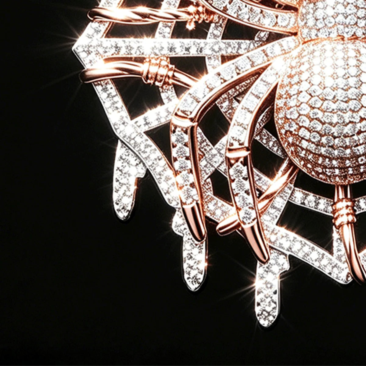 Iced Spider Web Pendant Hip