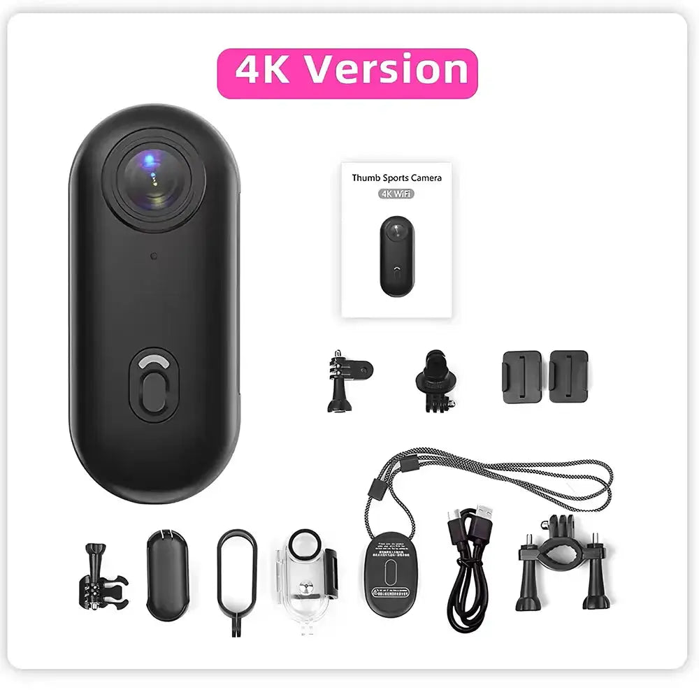 4K/1080P Mini Magnetic Action Camera HD WiFi Wireless Body Mount POV Holder Bodycam Vlogging Motorcycle Helmet Sports Video Cam