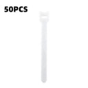 10/30/50pcs Multi-Purpose Fastener Cable Straps Tape Cable Ties Reusable Hook Loop Strips Wire Ties Cables Organizer Cord Wraps