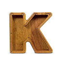 English Alphabet Wooden Piggy Bank Educational Savings Box
