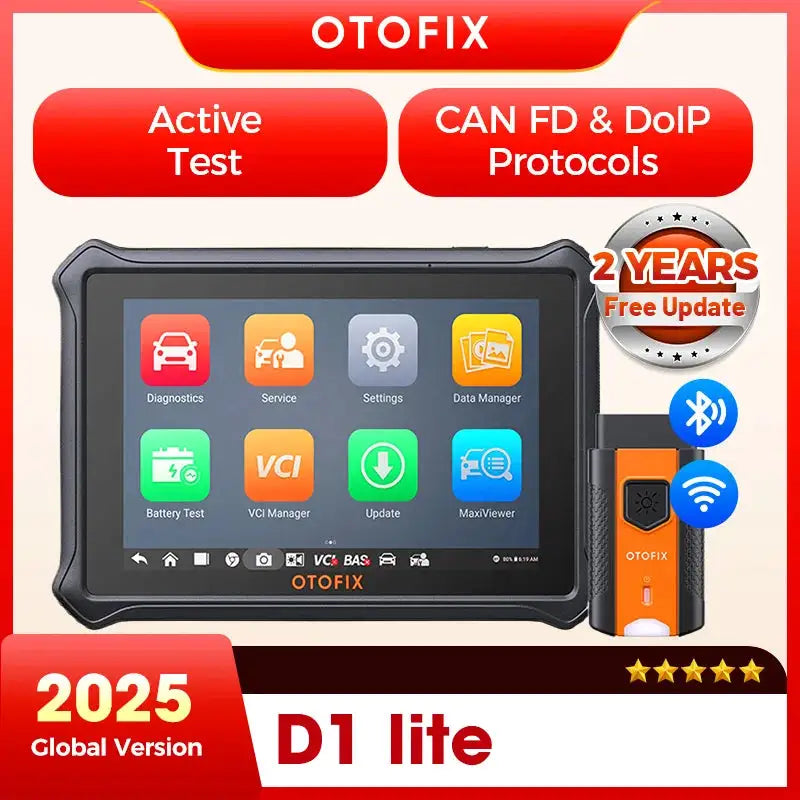 OTOFIX D1Lite Bluetooth Car Diagnostic Tool OBD2 Scanner Bi-Directional Automotive Scan Tool 2 Years Free Update Active Test