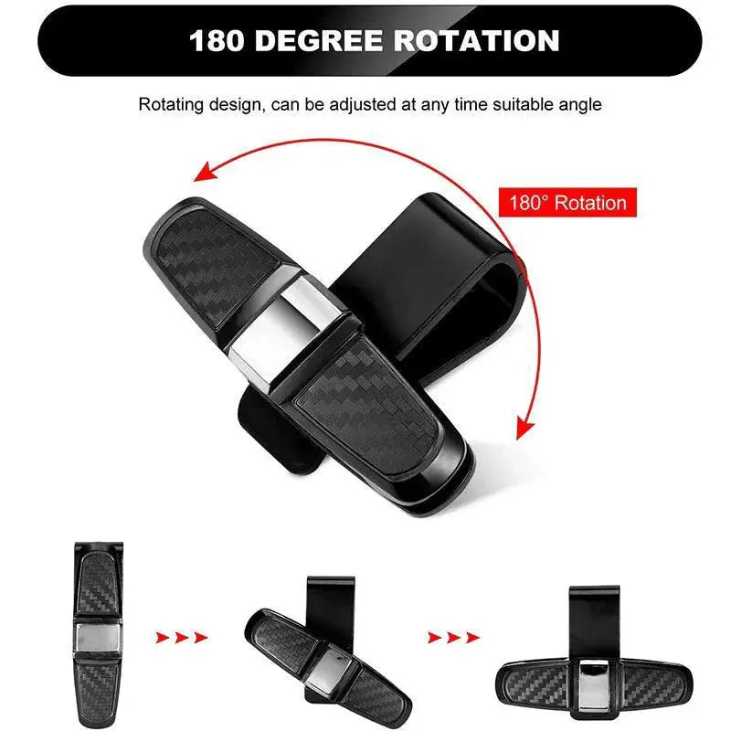 Car Sun Visor Glasses Holder Eyewear And Card Storage