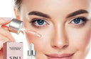 Jaysuing 5-in-1 facial serum with a dropper being applied to a woman's face.