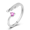 Sterling Silver Ring Sparking Purple