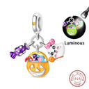 Sterling Silver Halloween Luminous Skull
