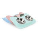 Cute Cat Double Bowl Set: Stylish Non-Slip Feeder