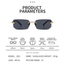 Trendy Rimless Rectangle Sunglasses for Men and Women Stylish