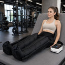 Smart Wireless 6-Chamber Air Compression Leg Massager - 360° Pneumatic Compression Device for Full Body & Foot Recovery Portable