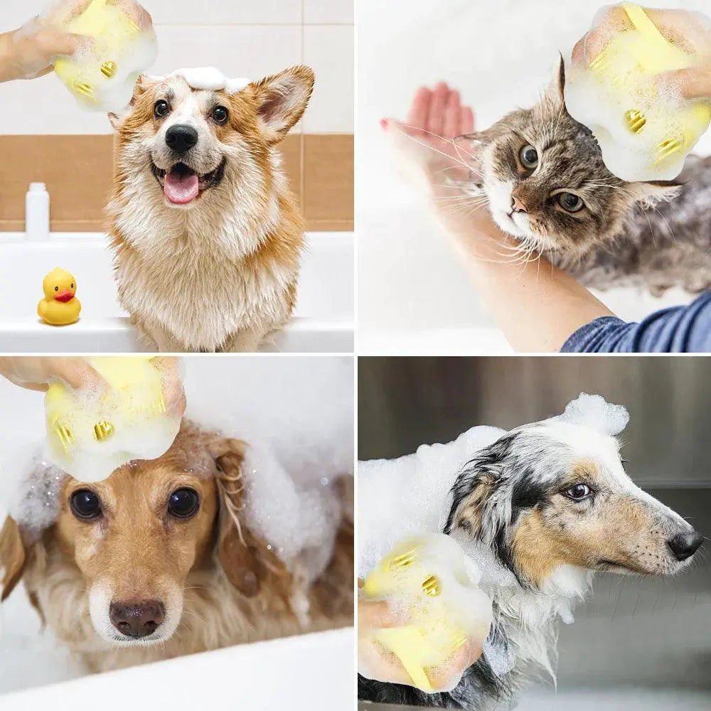 Pet Massage Grooming Brush For Relaxing Bath Time Experience