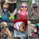 Trendy UV400 Kids Sunglasses for Boys and Girls Durable Silicone Goggles